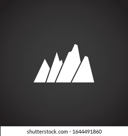 Mountain related icon on background for graphic and web design. Creative illustration concept symbol for web or mobile app.