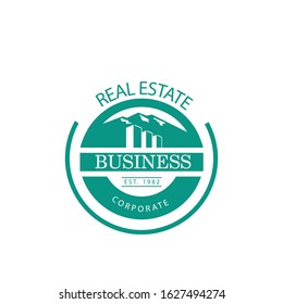 Mountain resort vector logo design template. rooftop icon. Realty construction architecture symbol.