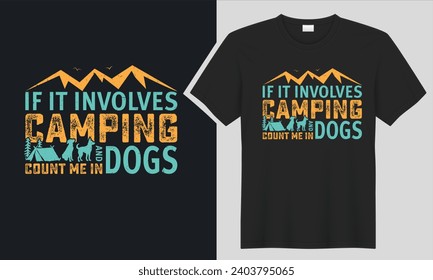 mountain retro Camping, hiking, outdoor adventure graphic vector illustration funny typography slogan text for t shirt design, prints, poster. Summer 