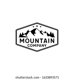 Mountain retro hipster logo design inspiration