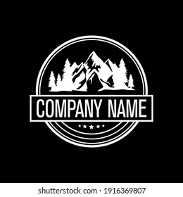 Mountain Retro Logo Design Template Inspiration, Vector Illustration, Mountain Vintage Logo.