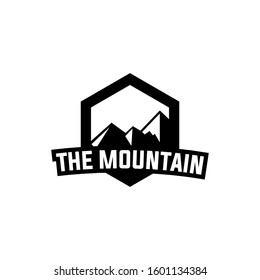 The mountain retro logo vector illustration