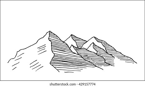 Mountain Ridge Landscape Scenery High Top Stock Vector (Royalty Free ...