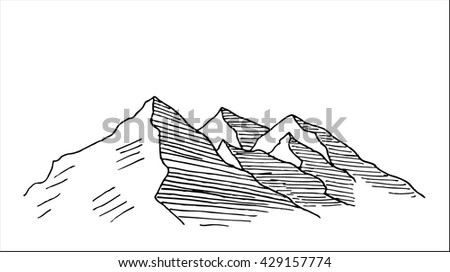 mountain ridge landscape scenery with high top peaks, for extreme climbing sport  and adventure travel design