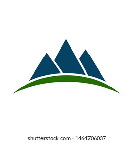 Mountain ridge with three peaks - stock vector