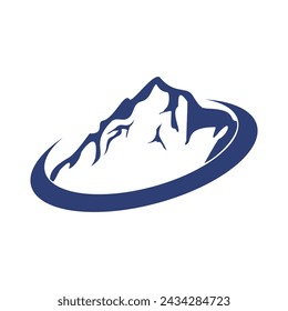 Mountain and ring illustration design vector