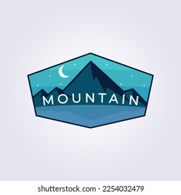 diseño de imagen vectorial del logotipo del paisaje del lago de montaña
