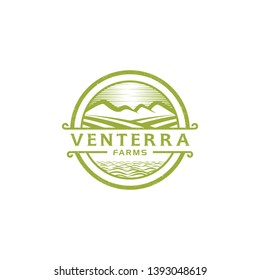 Mountain With River Logo Design 