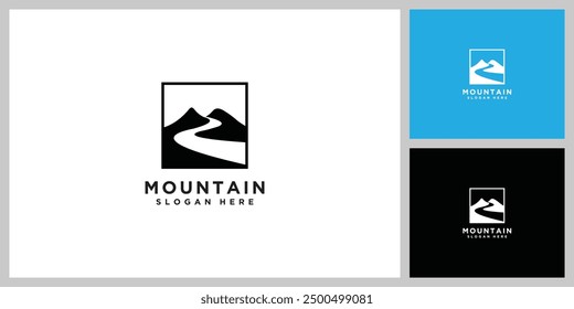 Plantilla de diseño de logotipo de Mountain River