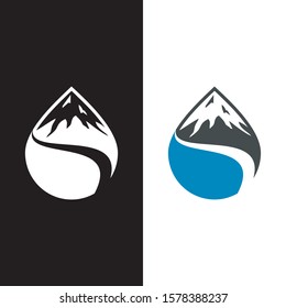 mountain river logo drop icon