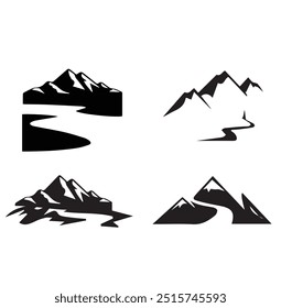 Mountain With River Logo Vector Art, Icons, and Graphics for Free Download