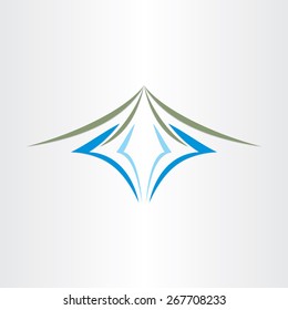 mountain and river sign design 