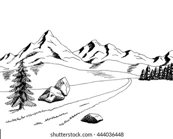 13,213 Mountain road drawing Images, Stock Photos & Vectors | Shutterstock