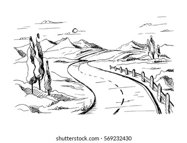 Winding Road Drawing Stock Illustrations – 434 Winding Road Drawing Stock  Illustrations, Vectors & Clipart - Dreamstime