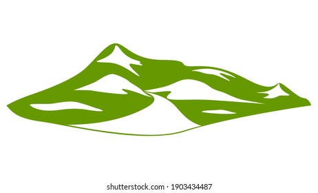 mountain road landscape outline isolated vector illustration