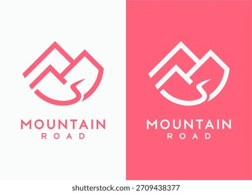Mountain Road Logo Design A Modern Icon for Outdoor Adventures and Travel