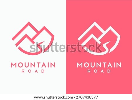 Mountain Road Logo Design A Modern Icon for Outdoor Adventures and Travel