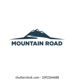 mountain road logo vector