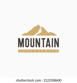mountain road sign logo vector image