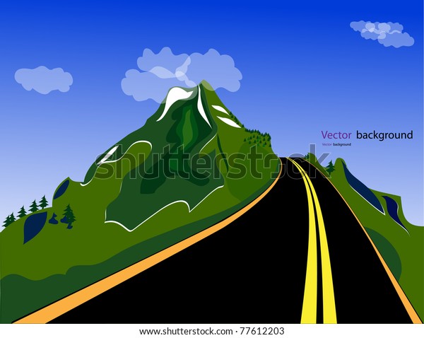 Mountain Road Vector Format Stock Vector (Royalty Free) 77612203