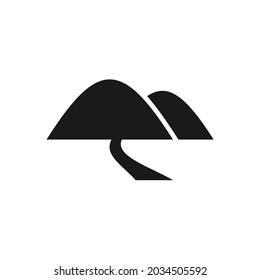 mountain and road vector image