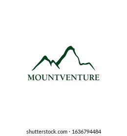 mountain rock adventure logo vector