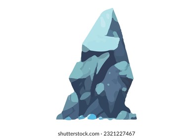 mountain rock island vector illustration
