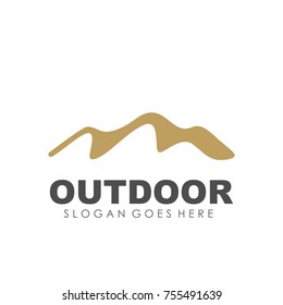 Mountain rock logo design template