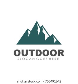 Mountain rock logo design template