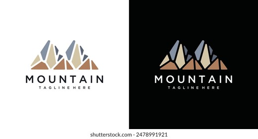 Plantilla de diseño de Vector con logotipo de mountain rock	