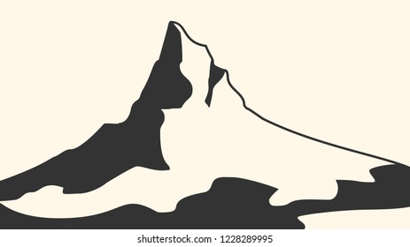 Mountain and rocks range illustration