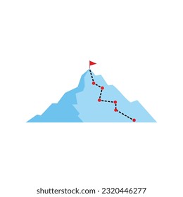 Ilustración de ruta de montaña en vector