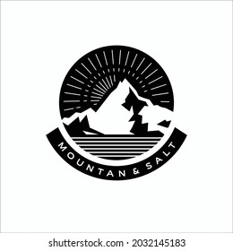Mountain and Salt logo vector image
