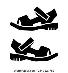 mountain sandals icon with white background