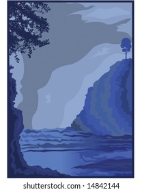 Mountain Scene Night