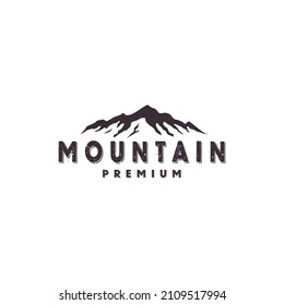 mountain scenery adventure logo vector icon symbol illustration design template