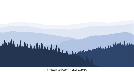 Mountain scenery, blue mountain landscape background