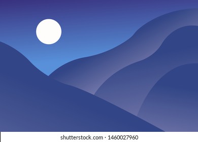 mountain scenery Landscape vector illustration of modern background