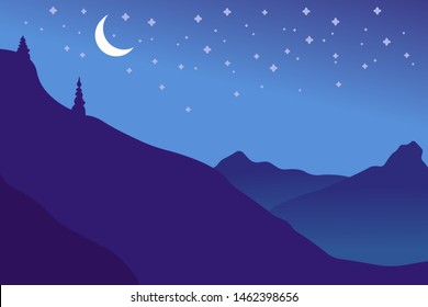 mountain scenery Landscape vector illustration of modern background