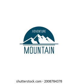 Mountain Scenery Logo Vector Silhouette Mountain Stock Vector (Royalty ...