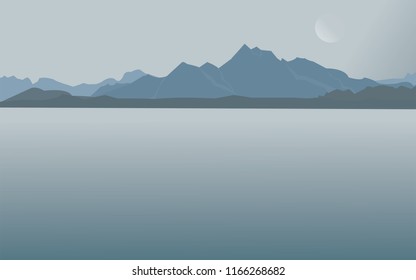 Mountain scenery, river