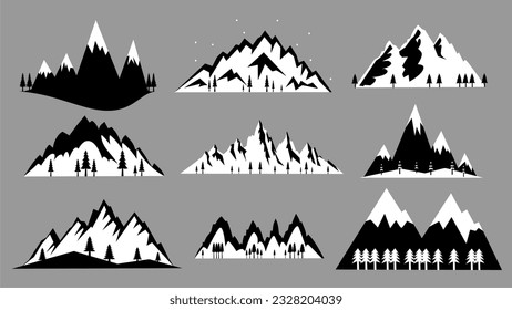 Montaña Scenery. Conjunto de Bosques de Montaña.