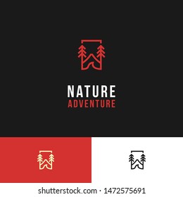 Mountain Sea and Forest Box Adventure logo design