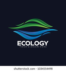 Mountain Sea Nature Logo Icon