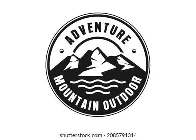 Mountain, Sea and Sun for Hipster Adventure Traveling logo design inspiration