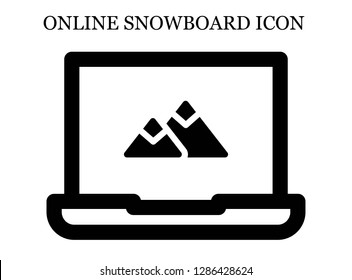 Mountain search icon. Editable Mountain search icon for web or mobile.
