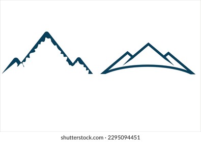 Berg , Satz von blauen Felsen Berg . Bundle Vektor.Set von Gebirgsformen auf weißem Hintergrund.Vektorgrafik.