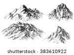 Mountain set. Isolated mountain peaks vector