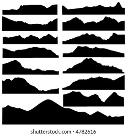 mountain set vector