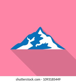 Mountain shape icon. Flat illustration of mountain shape vector icon for web design